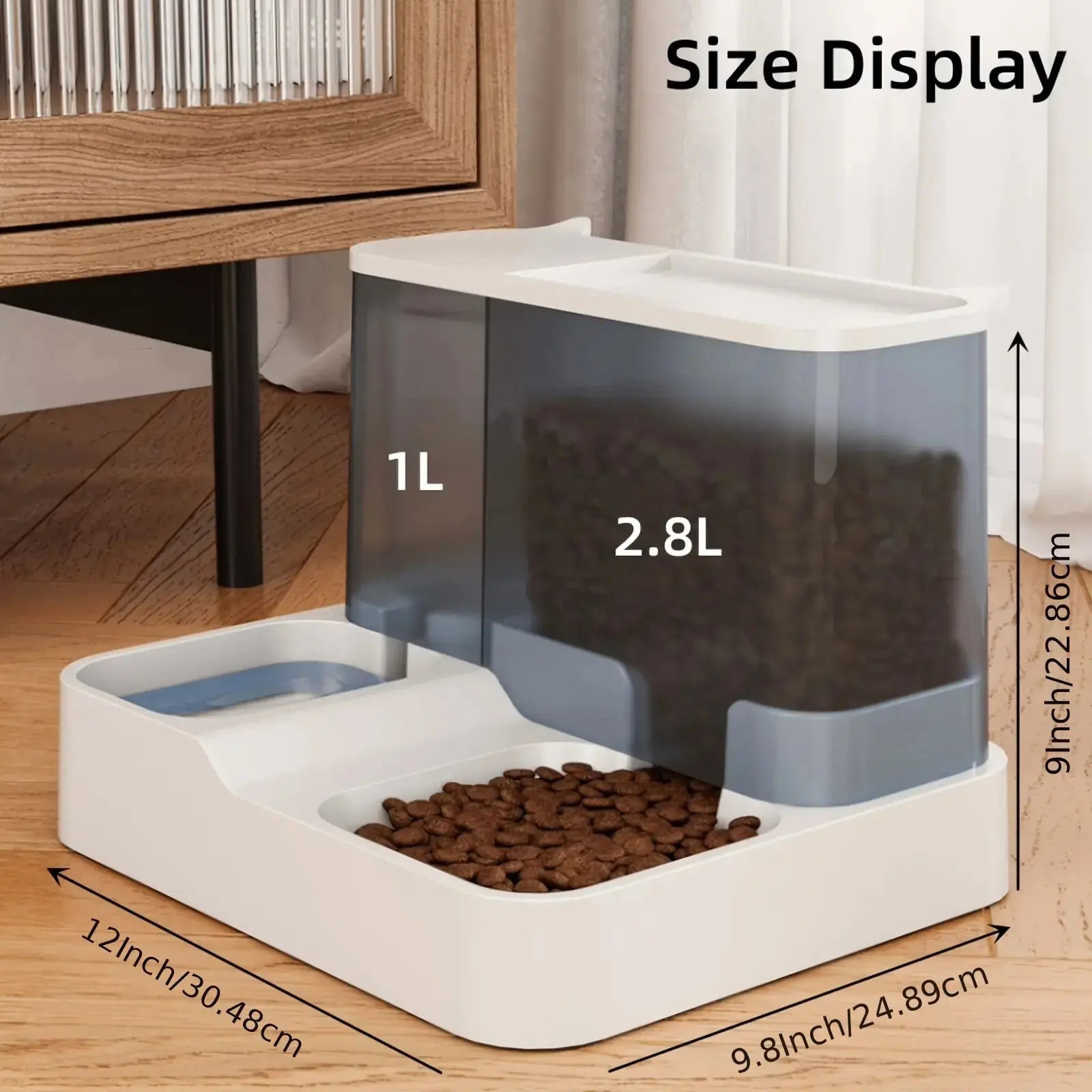 4L Gravity Pet Feeder and Water Dispenser Set for Dogs and Cats - No Power Required