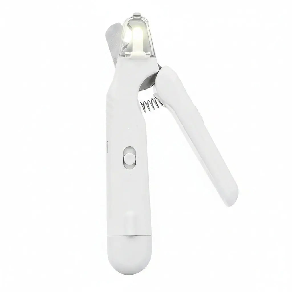 Professional Pet Nail Clippers with LED Light and Integrated Nail Grinder – Dual-Function Trimmer for Dogs and Cats, Featuring Illuminated Blade, Low Noise Electric File, Safety Guard, and Nail Catcher | Ideal Grooming Tool for Pets of All Sizes