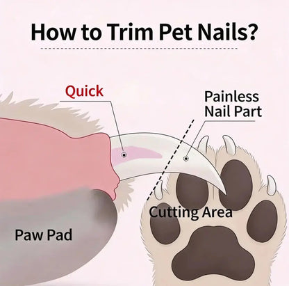 Professional Pet Nail Clippers with LED Light and Integrated Nail Grinder – Dual-Function Trimmer for Dogs and Cats, Featuring Illuminated Blade, Low Noise Electric File, Safety Guard, and Nail Catcher | Ideal Grooming Tool for Pets of All Sizes
