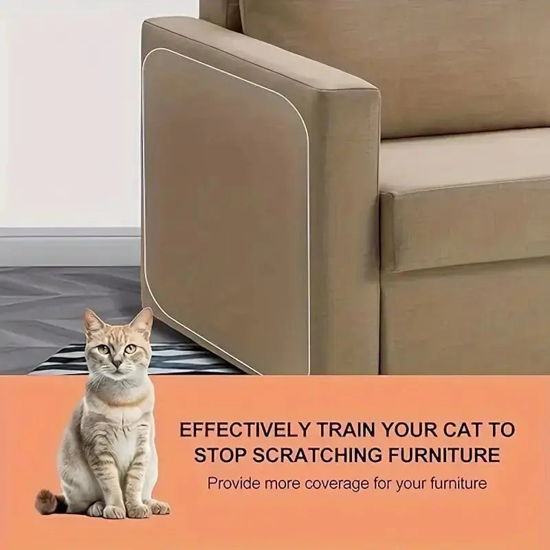 Cat Scratch Furniture Protector - Clear Anti-Scratch Tape Guard for Sofas, Couches, and Doors - Invisible Pet Deterrent Shield