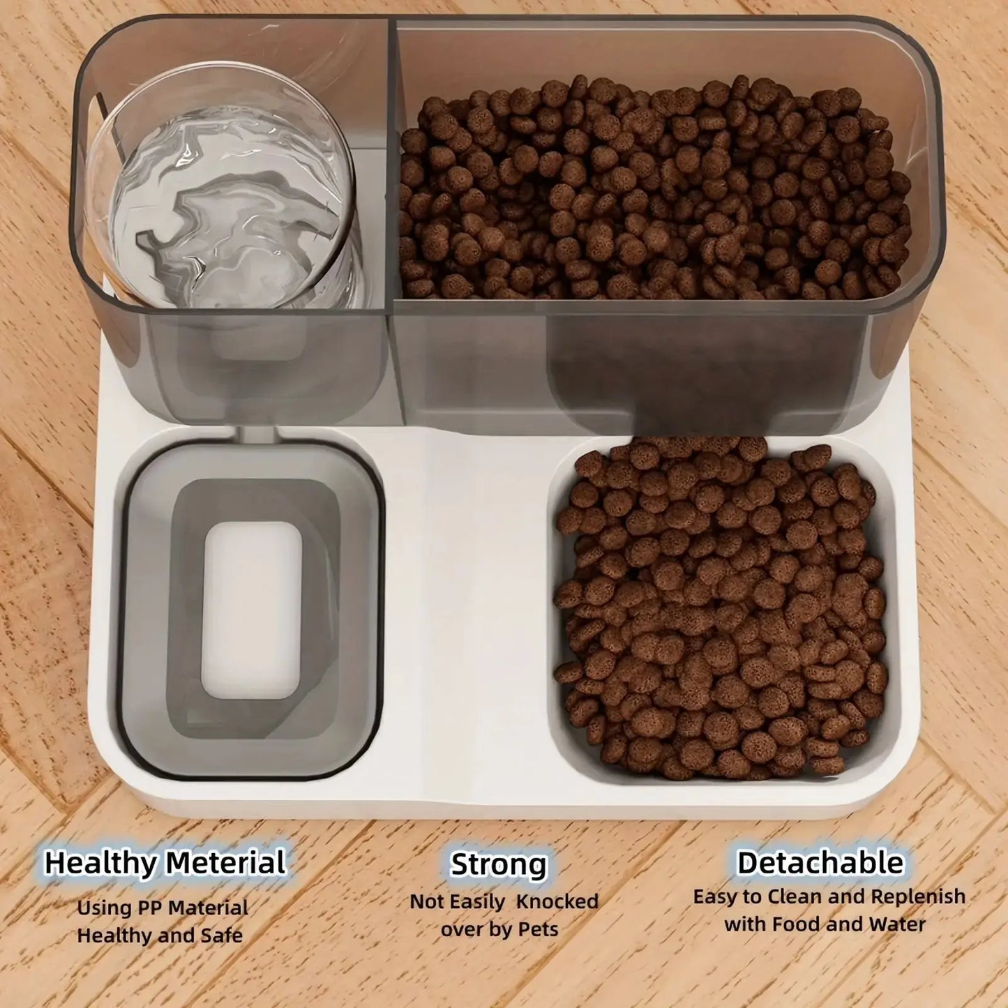 4L Gravity Pet Feeder and Water Dispenser Set for Dogs and Cats - No Power Required
