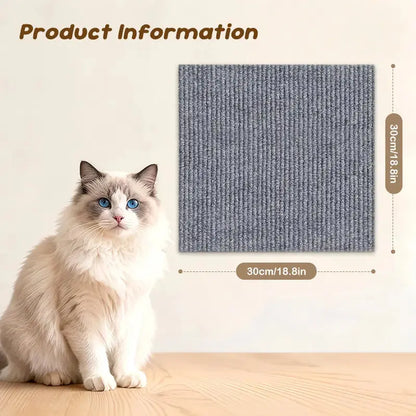 DIY Cat Scratch Furniture Protection Stickers - Scratch Mat and Couch Protector, Available in 4 Colors, 4 Pieces (11.8"x11.8") or 1 Piece (39.3"x11.8") with Free Gift Offer