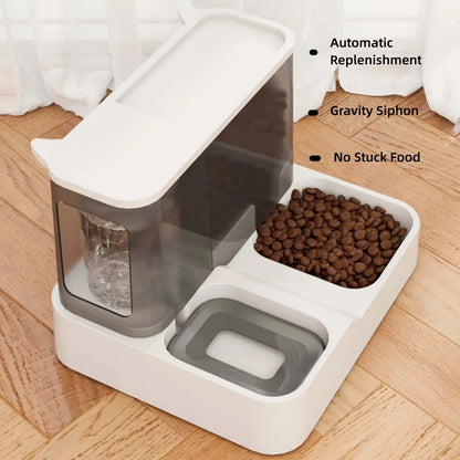 4L Gravity Pet Feeder and Water Dispenser Set for Dogs and Cats - No Power Required