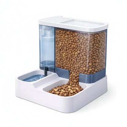 4L Gravity Pet Feeder and Water Dispenser Set for Dogs and Cats - No Power Required