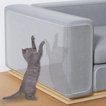 Cat Scratch Furniture Protector - Clear Anti-Scratch Tape Guard for Sofas, Couches, and Doors - Invisible Pet Deterrent Shield