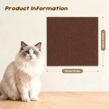 DIY Cat Scratch Furniture Protection Stickers - Scratch Mat and Couch Protector, Available in 4 Colors, 4 Pieces (11.8"x11.8") or 1 Piece (39.3"x11.8") with Free Gift Offer